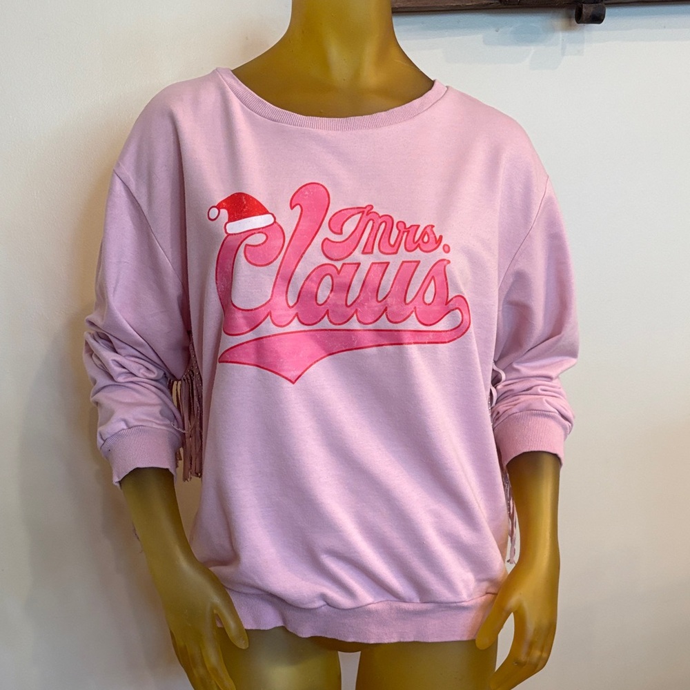 Pink Mrs. Claus Sweatshirt